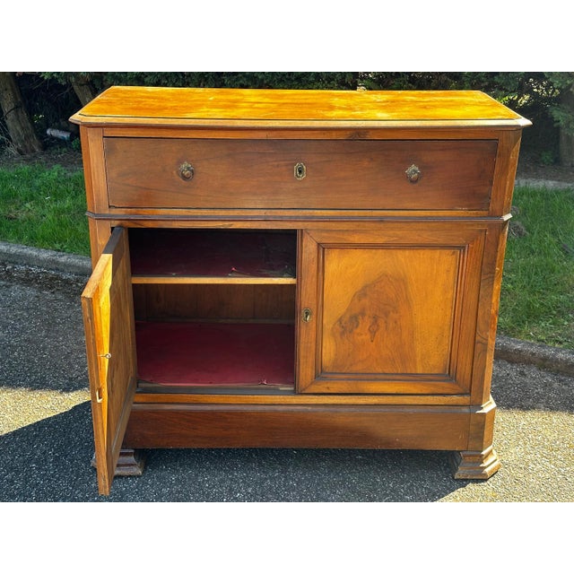 Antique Louis-Philippe Drop-Front Secretaire Desk in Walnut, 1800s For Sale - Image 17 of 18