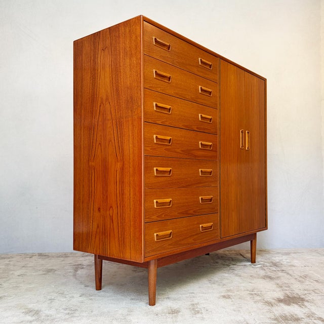 Mid-Century Modern Danish Modern Teak Gentleman's Dresser Cabinet, 1960s For Sale - Image 3 of 15
