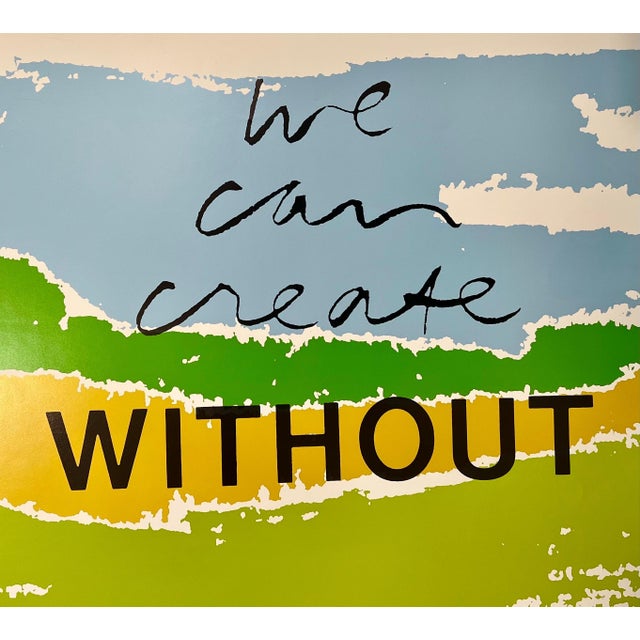 Late 20th Century Mary Corita (Sister Corita) Kent, Vintage Original Poster Sister Corita Kent Lithograph Pop Art "Life Without War", 1985 For Sale - Image 5 of 8