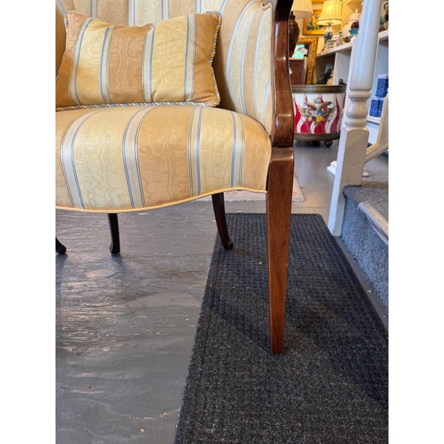 Yellow 20th Century Vintage Striped Hickory Side Chairs For Sale - Image 8 of 9
