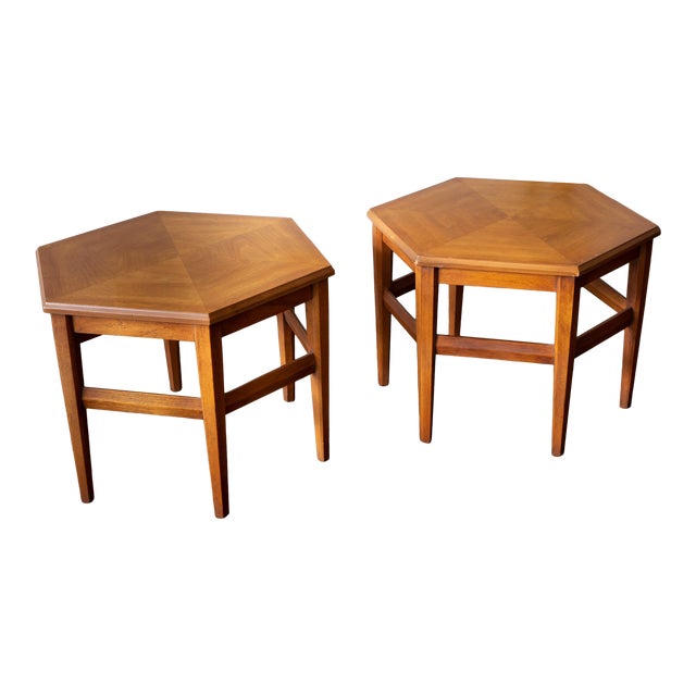 Vintage MCM Hexagon Side Tables by Drexel Heritage a Pair Chairish