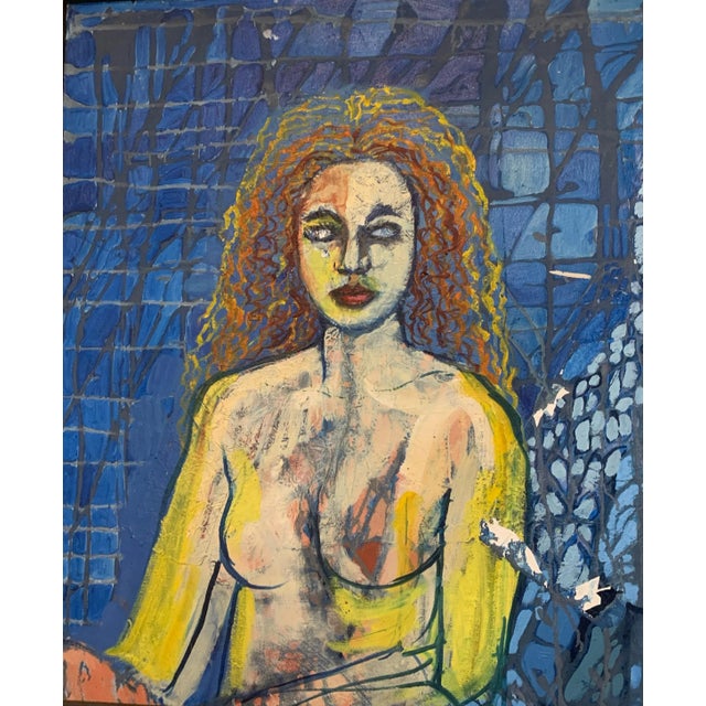 Figurative Mae Alice Engron, Original Oil on Canvas Painting Titled "Black and White Woman" For Sale - Image 3 of 6