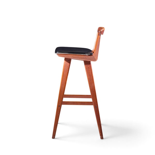Rosengren Hansen for Brande Møbelfabrik Mid Century Teak Barstools - Set of 4 For Sale - Image 9 of 11