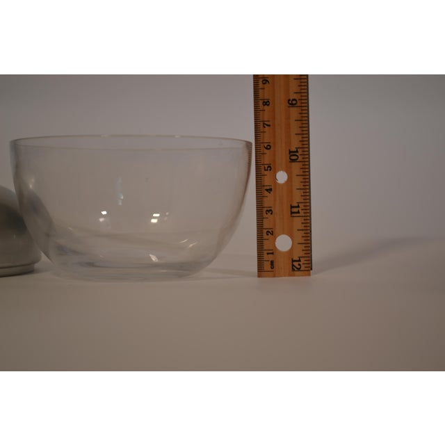 1930s 1938 Vintage Kensington Cortland Lurelle Guild Glass Brass Jam Jar For Sale - Image 5 of 10