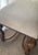 Kreiss Collection Original Beige Gorgeous Large Ottoman Studded With Wood Legs For Sale - Image 10 of 12