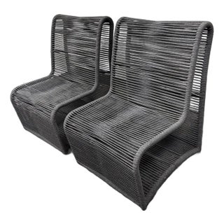 Sunset West Milano Armless Club Chairs, Pair For Sale