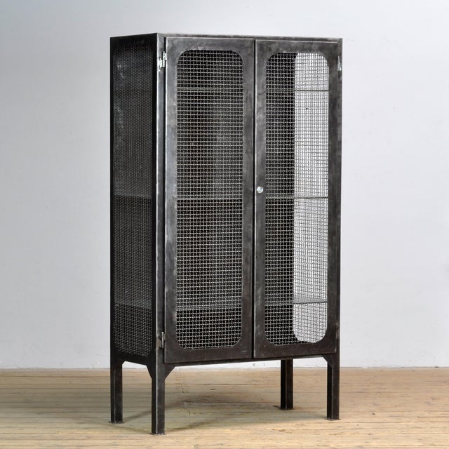 Industrial Vintage Medical Cabinet in Iron, 1970s For Sale - Image 3 of 11