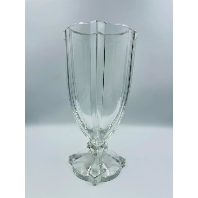 Late 20th Century Signed Miller Rogaska Pedestal Vase For Sale - Image 13 of 13