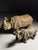 Hand-Carved Wooden Rhinoceros Statues, 1960s, Set of 2 For Sale - Image 3 of 18