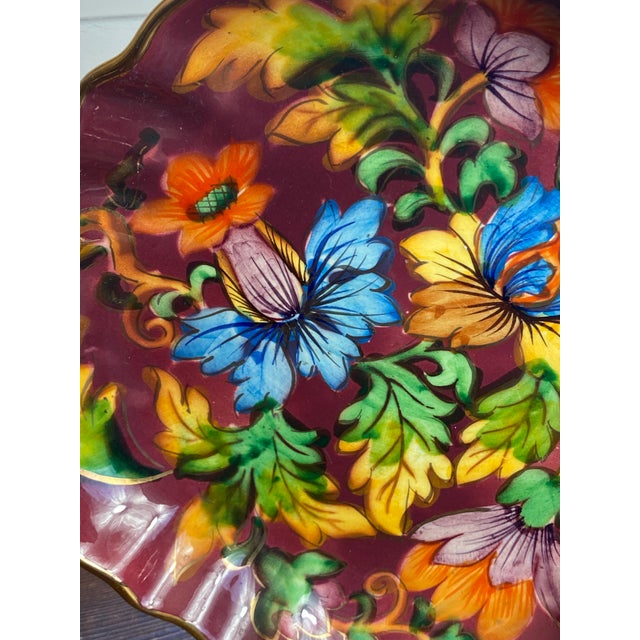 Gold Ceramic Dish by H. Bequet Quaregnon, 1950s For Sale - Image 8 of 14