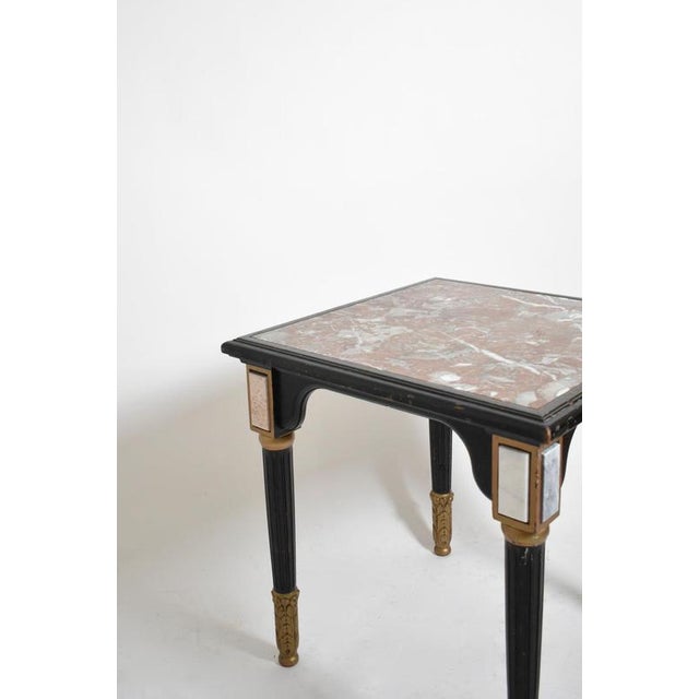 1930s Louis XVI Style Ebonised Pedestal Table, 1930s For Sale - Image 5 of 6