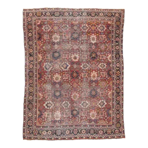 Early 20th Century Antique-Worn Persian Mahal Rug - 09'02 X 12'02