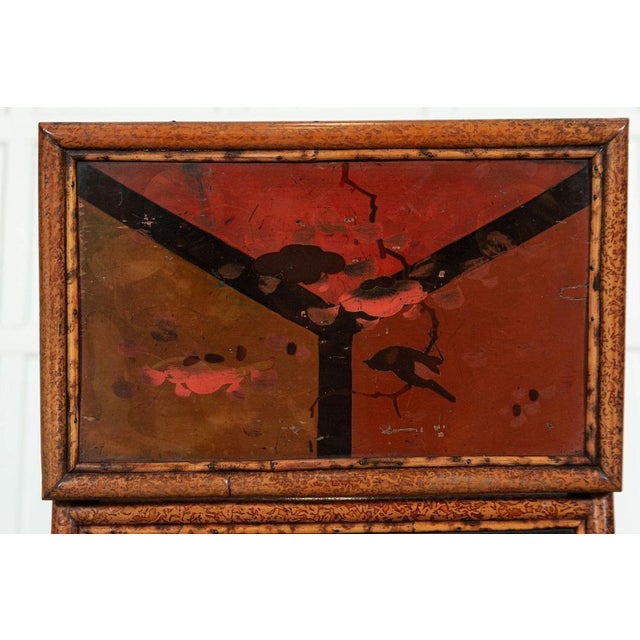 19th Century French Bamboo & Lacquer Work Table, 1870s For Sale - Image 15 of 18