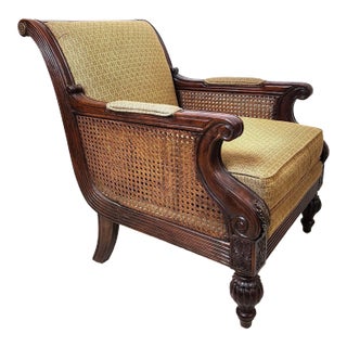 Vintage Double Caned Lounge Chair by Schnadig For Sale