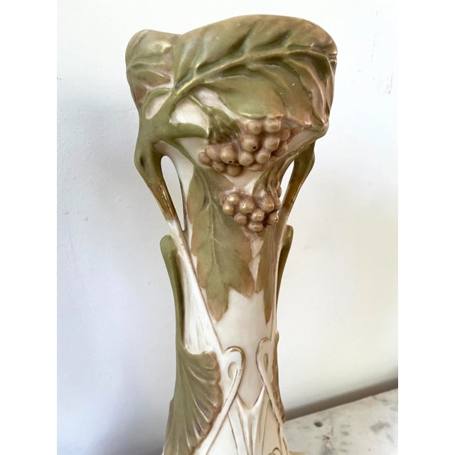 Art Nouveau Royal Dux Pair of Vases For Sale - Image 4 of 8