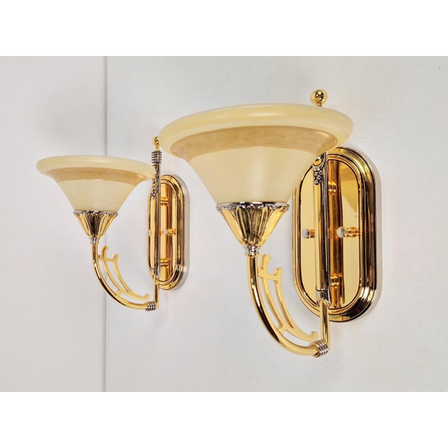 Art Nouveau Regency Brass Wall Lamps by Bejorama Lighting, Spain, 1970s, Set of 2 For Sale - Image 17 of 17