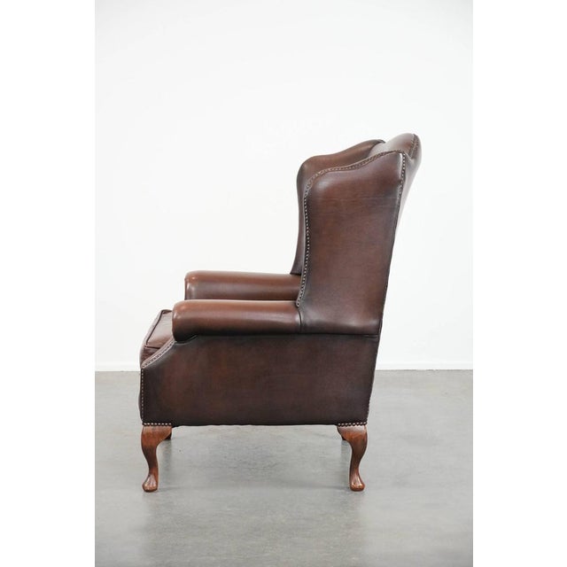 1990s Chesterfield Club Chair in Cowhide Leather For Sale - Image 5 of 15