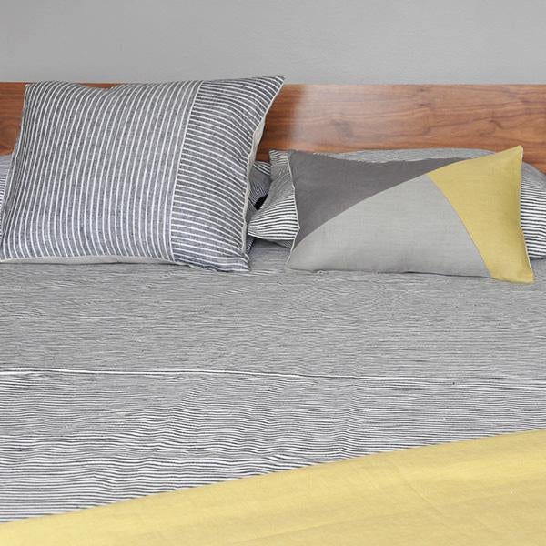 Mid-Century Modern Plum Textiles Norse Pillow Large Charcoal For Sale - Image 3 of 4
