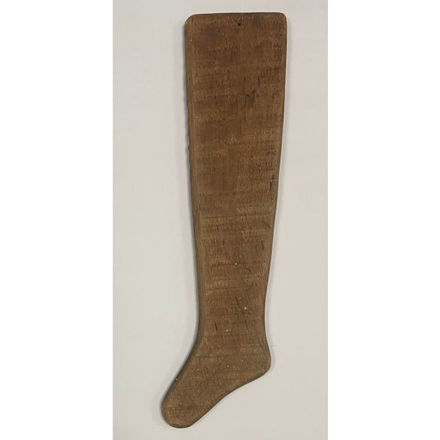 19th / early 20th century wooden foot, often considered to be a sock or stocking stretcher. Combined shipping available,...
