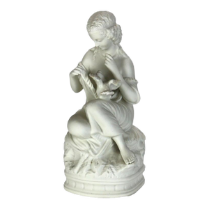 Late 19th Century Antique Parian Ware Classical Bisque Porcelain Figure C1880