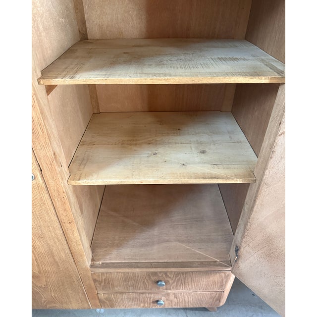 Vintage Art Deco Oak Wardrobe, 1930s For Sale - Image 15 of 18
