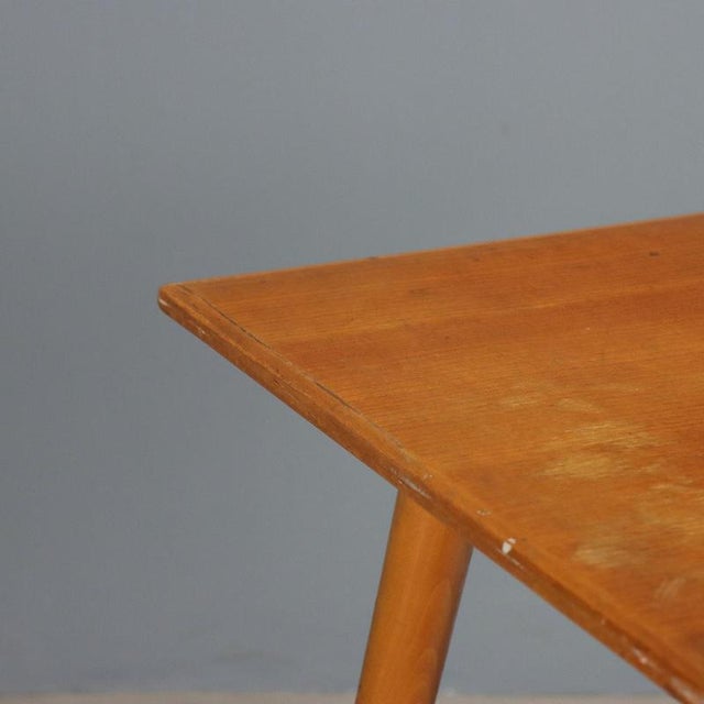 Vintage Beech Wood Desk, 1950s For Sale - Image 4 of 9