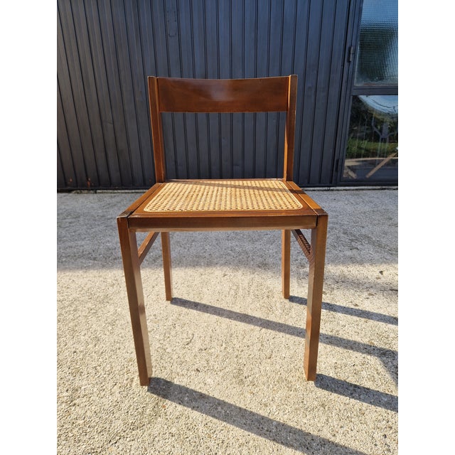 Brown Vintage Chairs with Vienna Straw Seats, 1970s, Set of 3 For Sale - Image 8 of 15