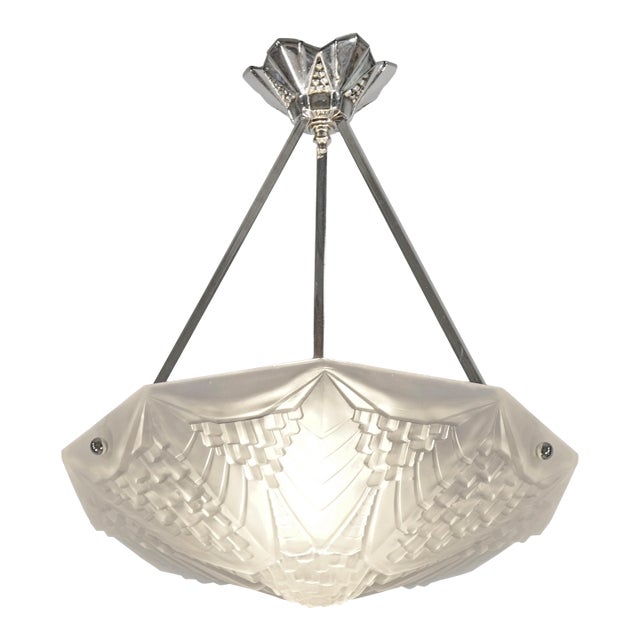 French Art Deco Pendant Light by Andre Neut 1930 France For Sale
