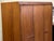 White & Newton Teak Armoire Portsmouth, England Cabinet Makers Mark c.1960s Triple Door Folding Interior Drawers U.K. Import