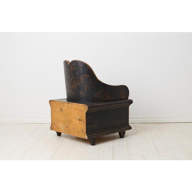 Antique Folk Art Chair with Storage, 1800s For Sale - Image 5 of 10