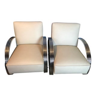 Ralph Lauren Hudson Street Lounge Chairs - A Pair For Sale