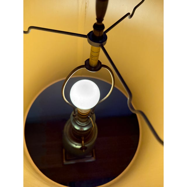 Metal Mid 20th Century Ostrich Egg Table Lamp For Sale - Image 7 of 12