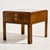 A fully restored maple nightstand with one drawer and special shaped brass handles from the 1970s, produced by Drexel....