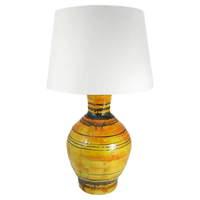 Large Mid-Century Ceramic Table Lamp by Zsuzsa Heller, 1970's For Sale