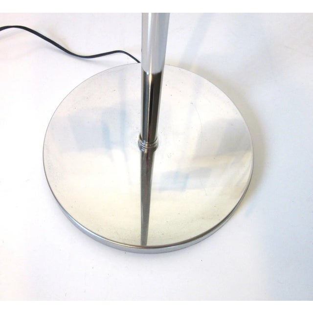 Metal Robert Sonneman Pair of Chrome Sail Shaded Floor Lamps For Sale - Image 7 of 9