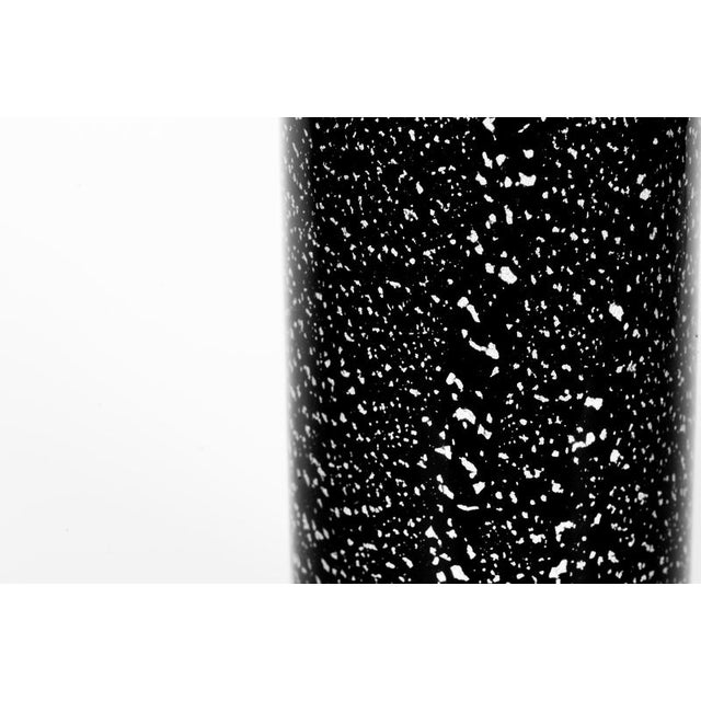 Vintage Black and White Spotted Bottle by Jean Mell Murano, Italy, 1970s For Sale - Image 4 of 5