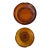 Pair of Vintage Amber Colored Ashtrays For Sale