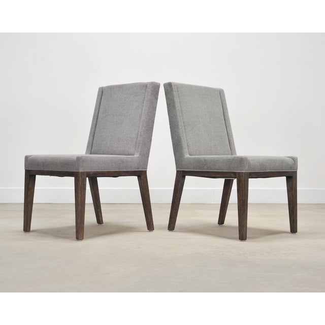 Wood Set of Eight Bernhardt "Linea" Cerused Ash Dining Chairs For Sale - Image 7 of 18