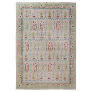 Traditional Oushak Design Handmade Wool Rug by Doris Leslie Blau For Sale