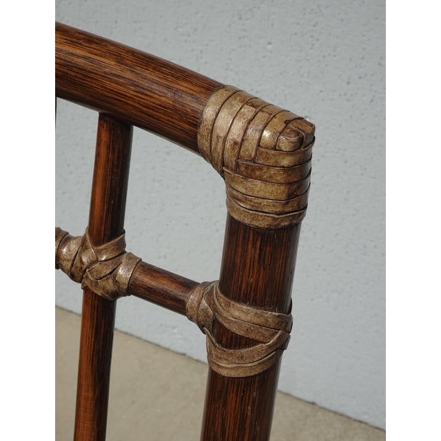Set of Six Vintage McGuire Balboa Organic Bamboo Ratten Dining Chairs For Sale - Image 10 of 14