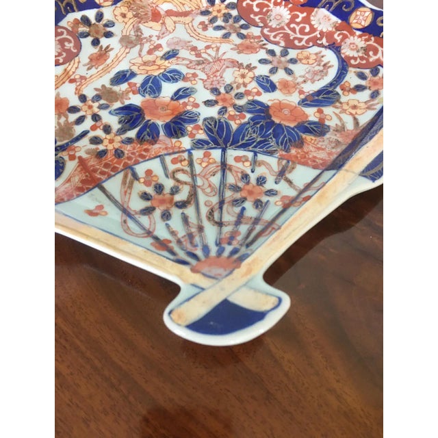Fan-Shaped Plate in the Style of Amari For Sale - Image 6 of 7