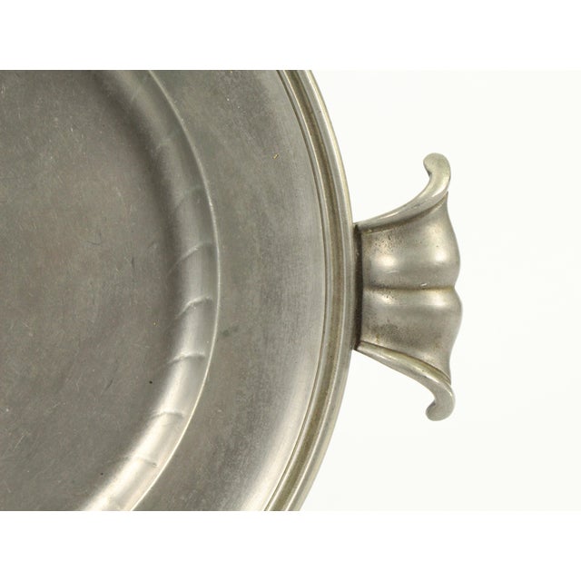 1900's Pewter Jugendstil Plate With Handles / Serving Dish GSK Fein Zinn For Sale - Image 4 of 11