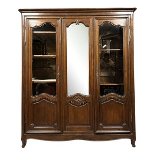 Louis XV Style Bookcase in Oak, 1880s For Sale