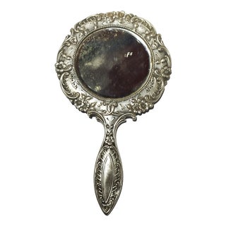 Silver Hand Mirror, 19th Century For Sale