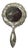 Silver Hand Mirror, 19th Century For Sale