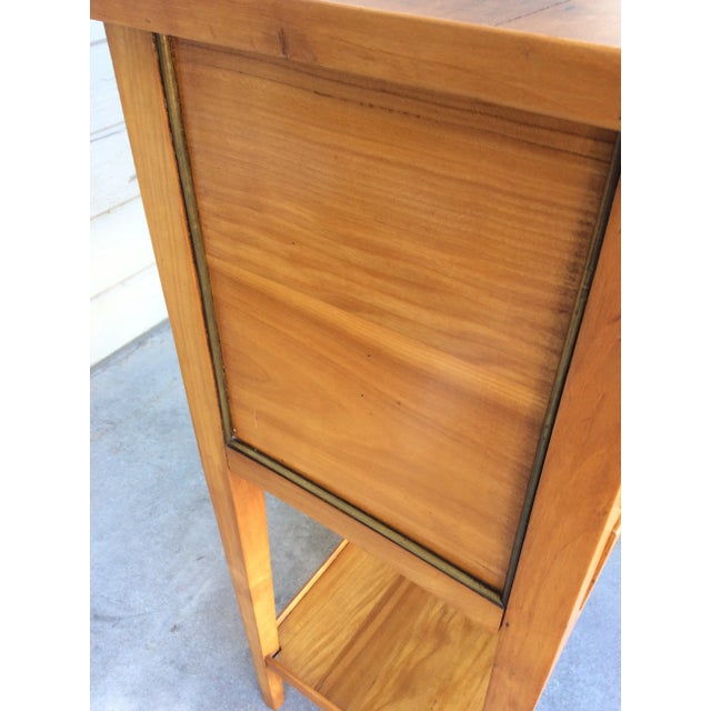 Brown 19th Century French Three Drawer Table With Brass Inlay For Sale - Image 8 of 12
