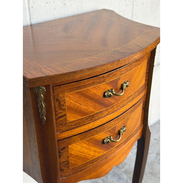 Wood Rosewood and Teak 2-Drawer Entry Table With Cabriole Legs Denmark Mid-Century Modern 1960s For Sale - Image 7 of 9