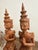 Vintage Teak Wood Thai Thepphanom Guardian Angels – Hand-Carved Buddhist Prayer Figures For Sale - Image 4 of 10