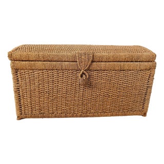 Vintage Papercord Chest, 1970s For Sale