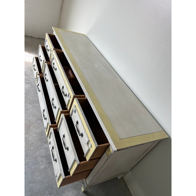 John Widdicomb French Provincial Louis XVI - Style Nine Drawers Painted Dresser/Sold For Sale - Image 9 of 12